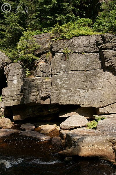 Stromschnellen des Schwarzwassers an den Nonnenfelsen