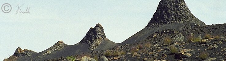 Kette von Parasitärkegeln am Pico de Fogo