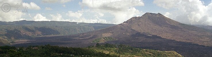 Blick auf den Vulkan Batur