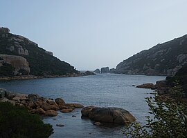 Blick auf die Öffnung des Waychinicup Inlet zum Meer