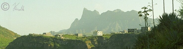 Blick über das Hochplateo von Assomada in Richtung Pico do Antonio