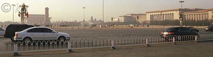 Blick auf dem Tiananmen Platz